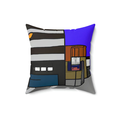 "Alien Misadventure in the City" - The Alien Square Pillow