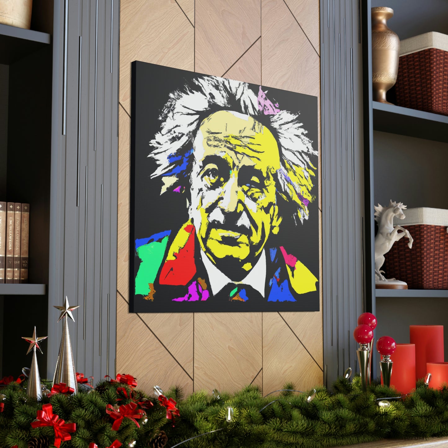 "Albert Einstein: A Pop Art Portrait" - The Alien Canva