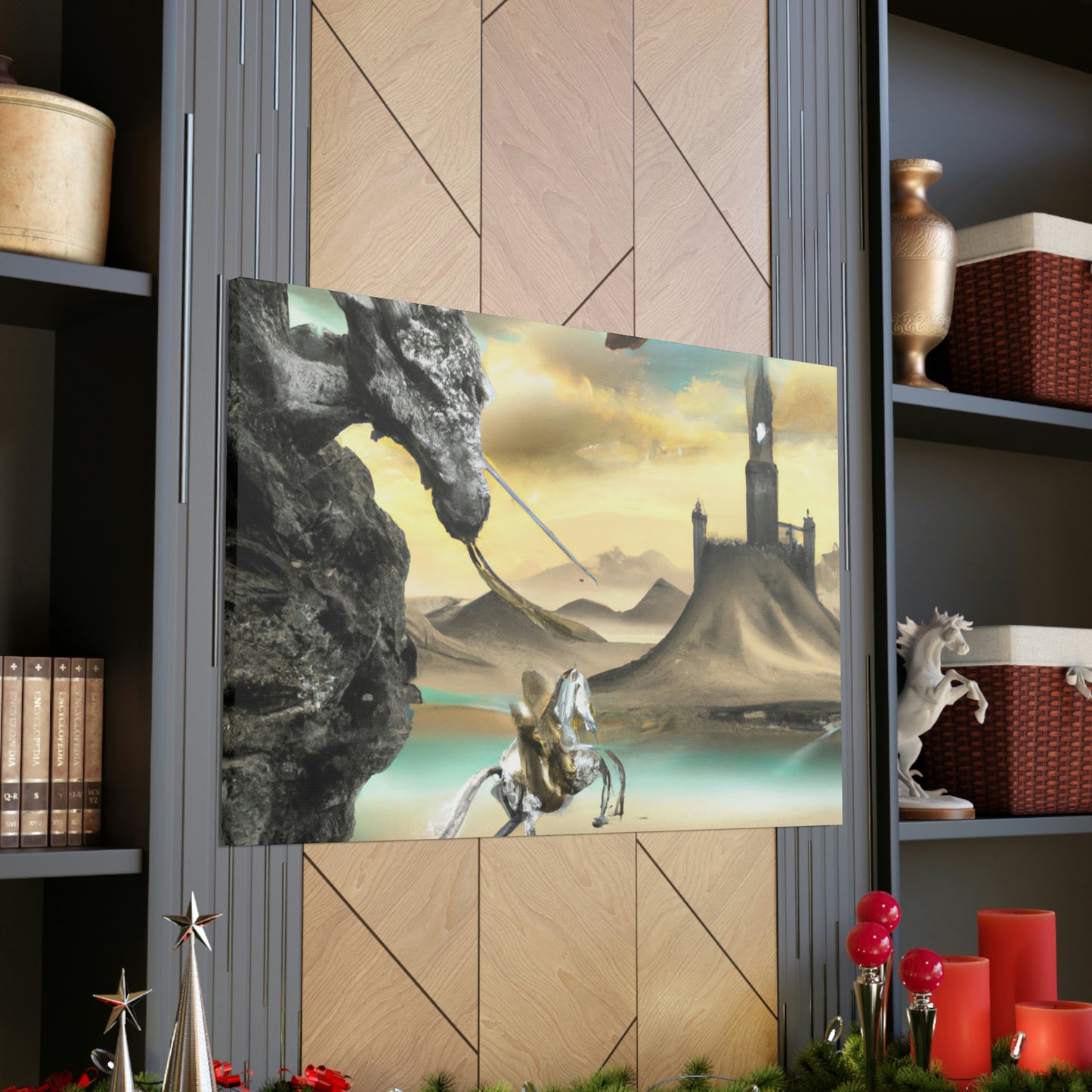 The Knight and the Dragon's Throne - The Alien Canva