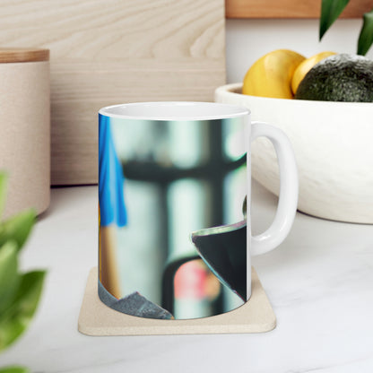 "A Cup of Courage" - Taza de cerámica The Alien 11 oz