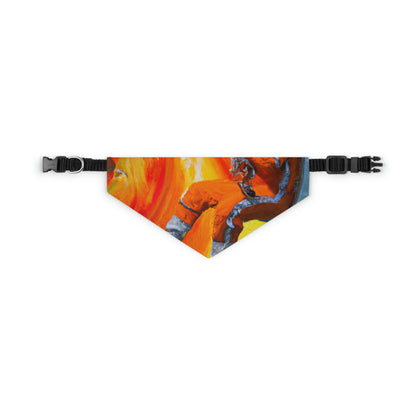 "Journeying in the Burning Orange Galaxy" - Das Alien Pet Bandana Halsband