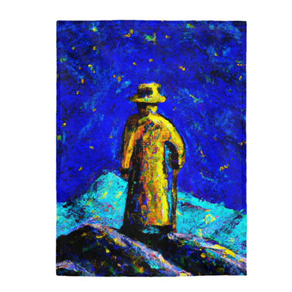 "Lone Mage on the Frozen Summit" - La manta de felpa Alien Velveteen