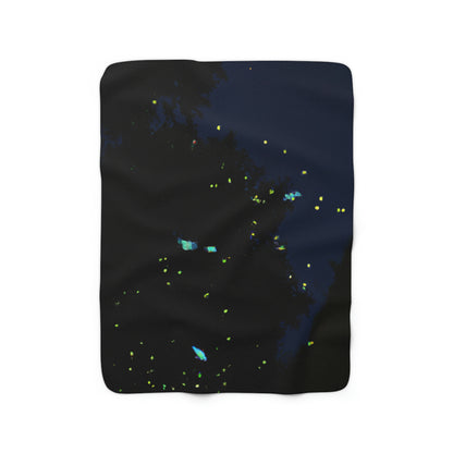 "Moonlight Fireflies" - The Alien Sherpa Fleece Blanket