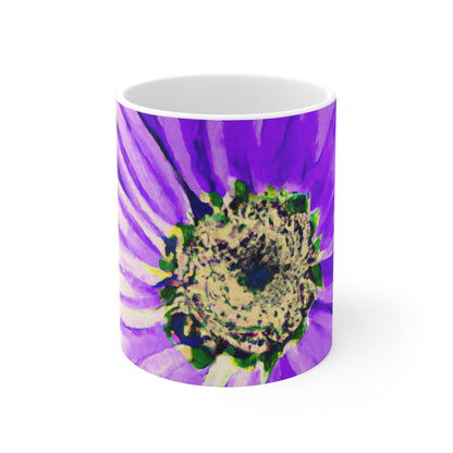 Purple Petals Popping: Create an Eye-Catching Daisy-Rose Fusion - The Alien Ceramic Mug 11 oz