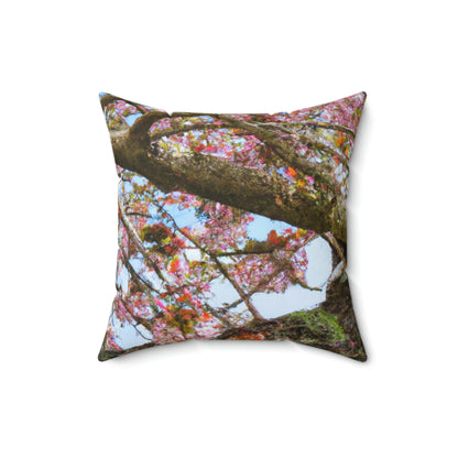 "A Blossoming Reflection" - The Alien Square Pillow