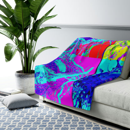 "A Rainbow of Feathered Friends" - The Alien Sherpa Fleece Blanket