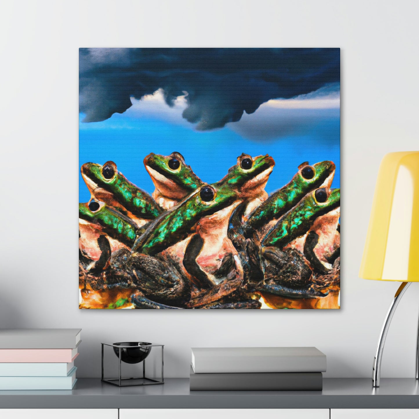 "Un coro de ranas en la tormenta" - The Alien Canva