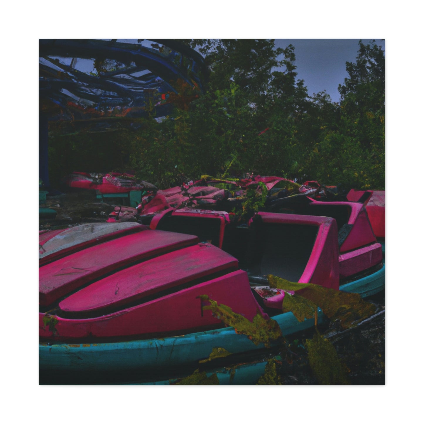 "Abandoned Thrills: Lost in a Forgotten Theme Park" - The Alien Canva