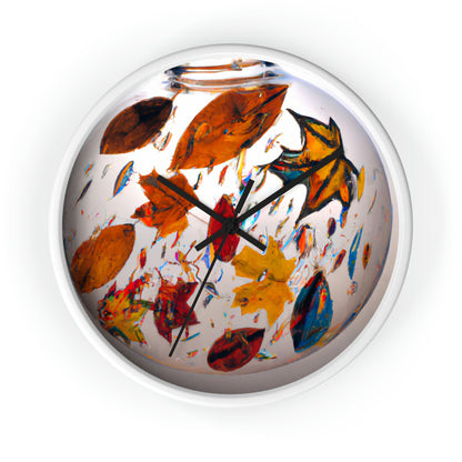 "Autumn in a Glass Globe" - The Alien Wall Clock