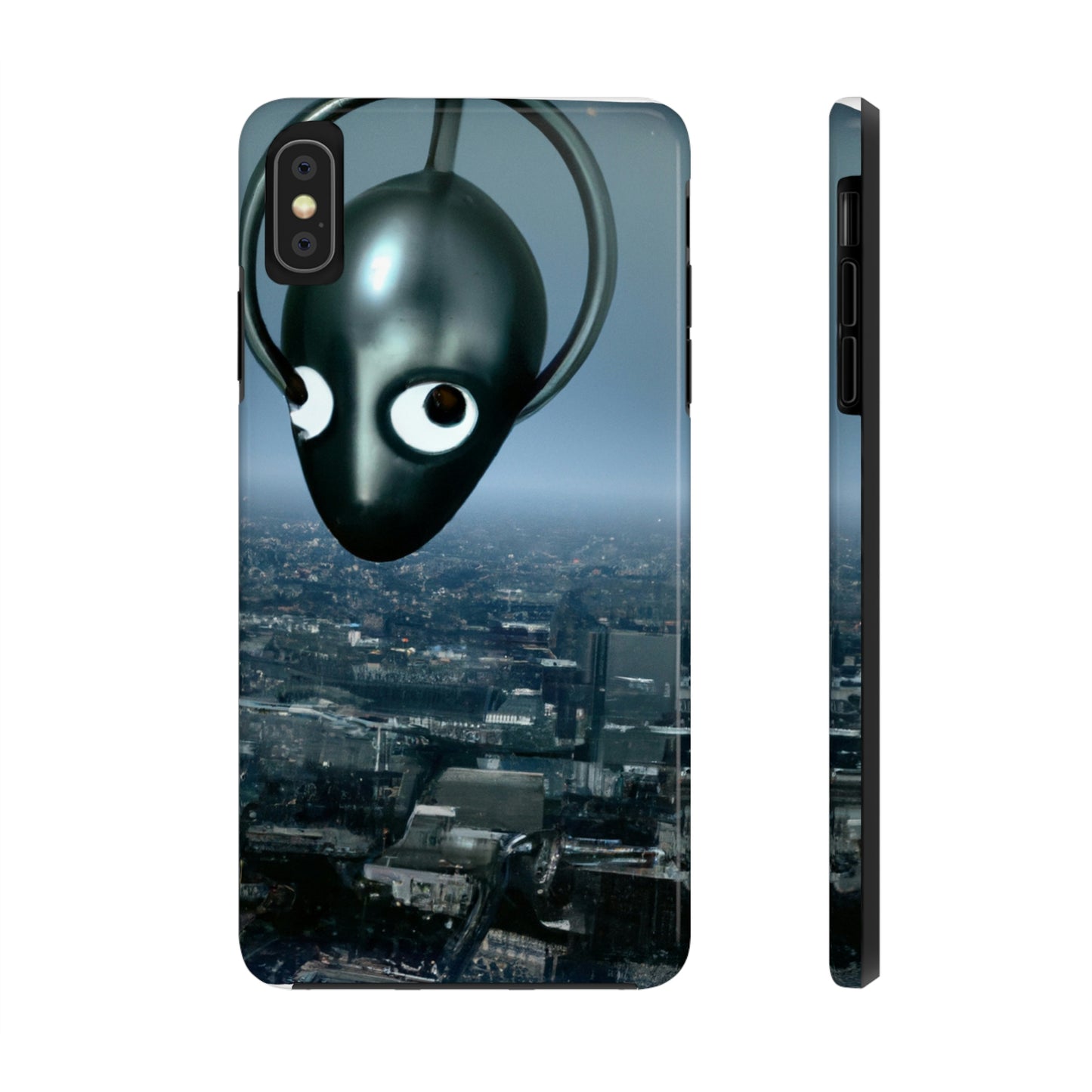 "Ein ferner Funke: Die Suche eines Außerirdischen nach einem Zufluchtsort in der Stadt." - Die Alien Tough Phone Cases