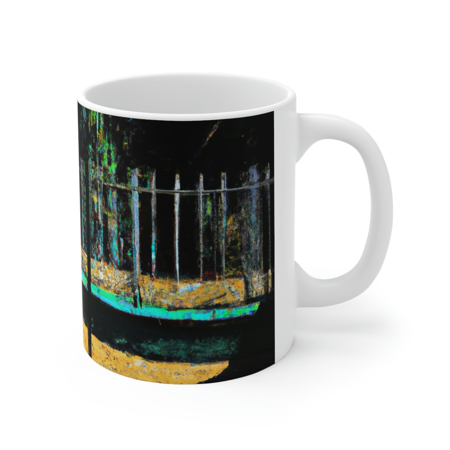 "Lost in the Shadows of Oblivion: A Journey Through the Abandoned Zoo" - The Alien Taza de cerámica 11 oz