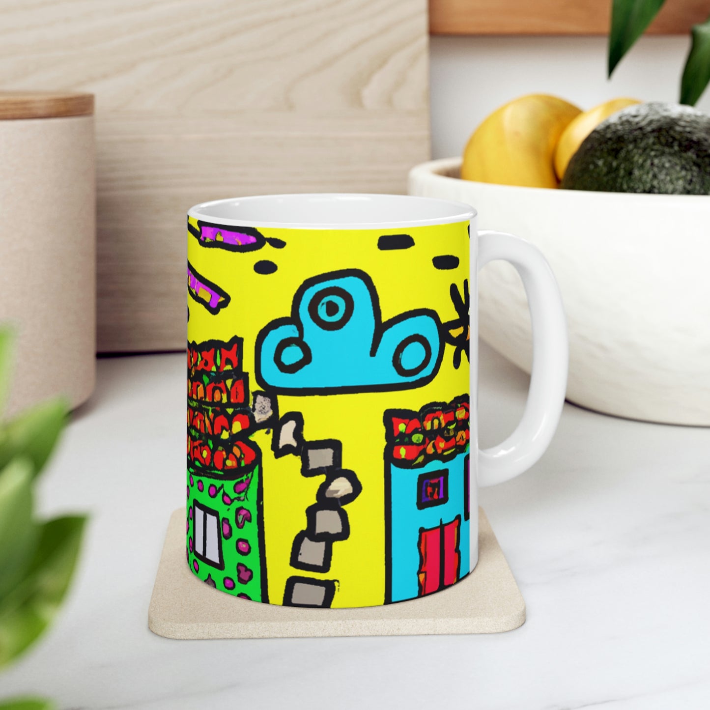 "A Slumbering Village of the Soaring Dragon" - The Alien Ceramic Mug 11 oz