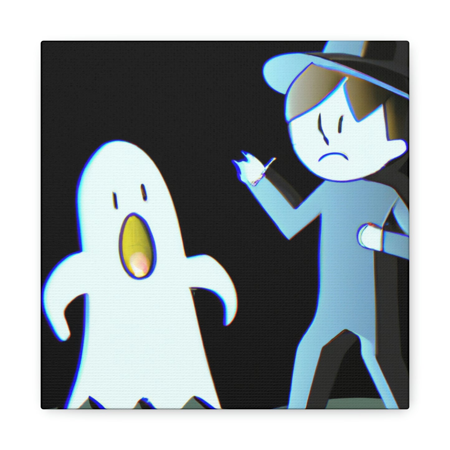 "The Odd Couple: A Shy Night Watchman and a Loud Ghost" - The Alien Canva