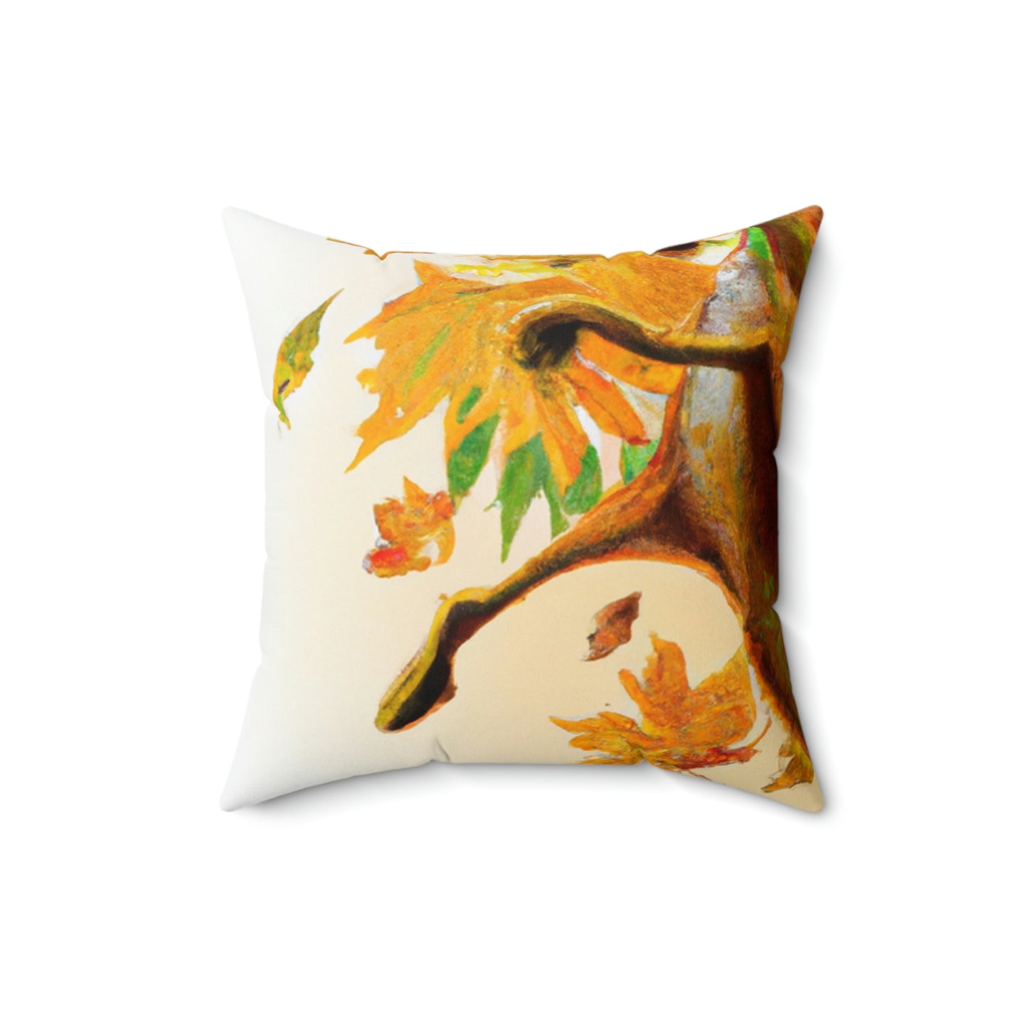 "Autumnal Adventure: A Fox's Mischief" - The Alien Square Pillow