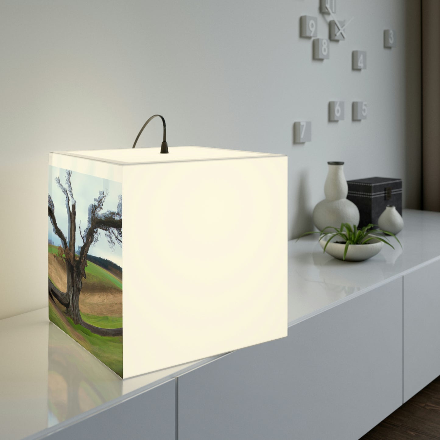 "A Shadow in the Meadow: The Last Standing Tree" - The Alien Light Cube Lamp