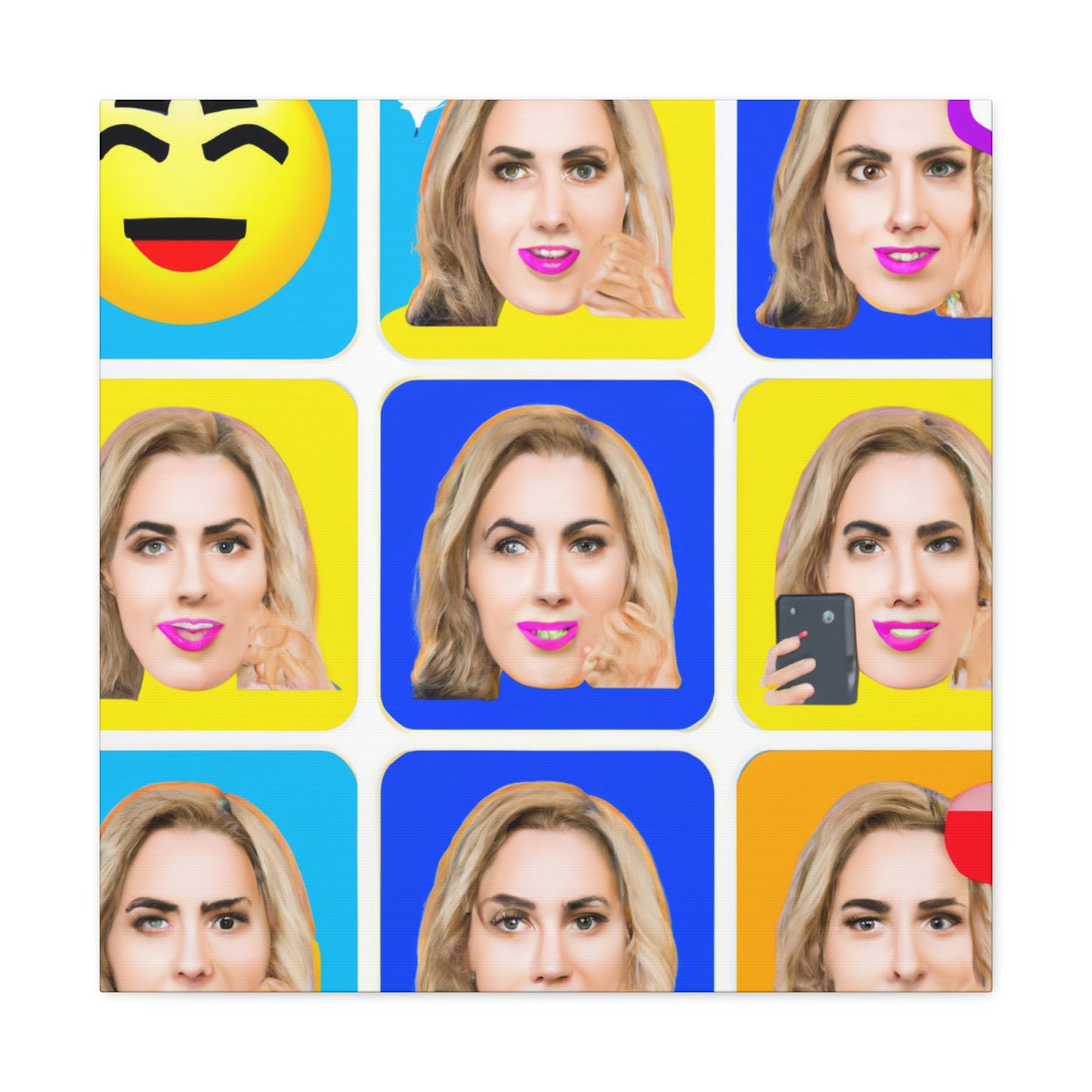 "Emoji-zing a Celebrity: A Pop Art Portrait" - The Alien Canva