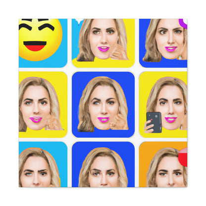 "Emoji-zing a una celebridad: un retrato de arte pop" - The Alien Canva