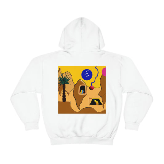 "Desert Mirage: The Forgotten Oasis" - La sudadera con capucha extraterrestre unisex