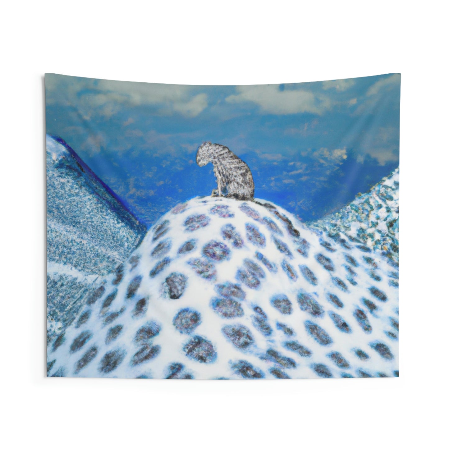 "La perca solitaria del leopardo de las nieves" - The Alien Wall Tapestries