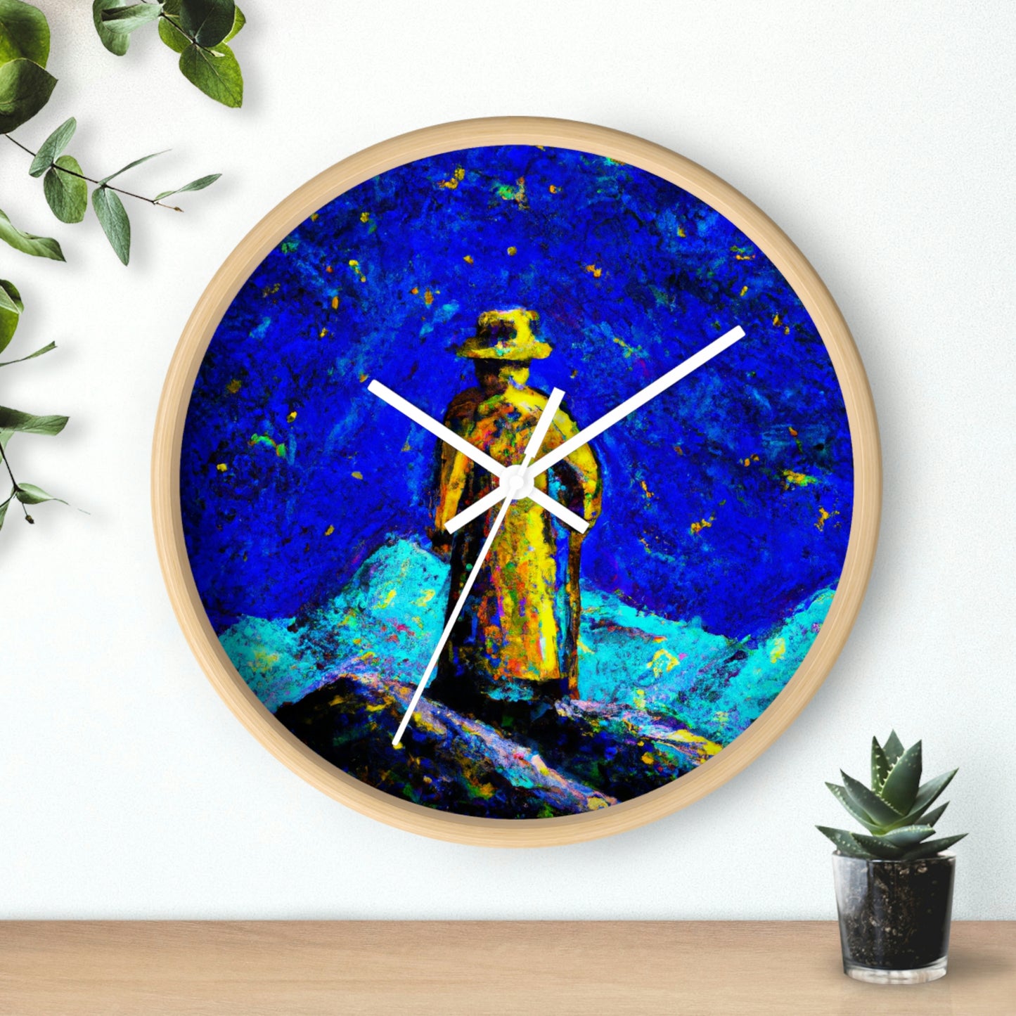 "Lone Mage on the Frozen Summit" - El reloj de pared alienígena