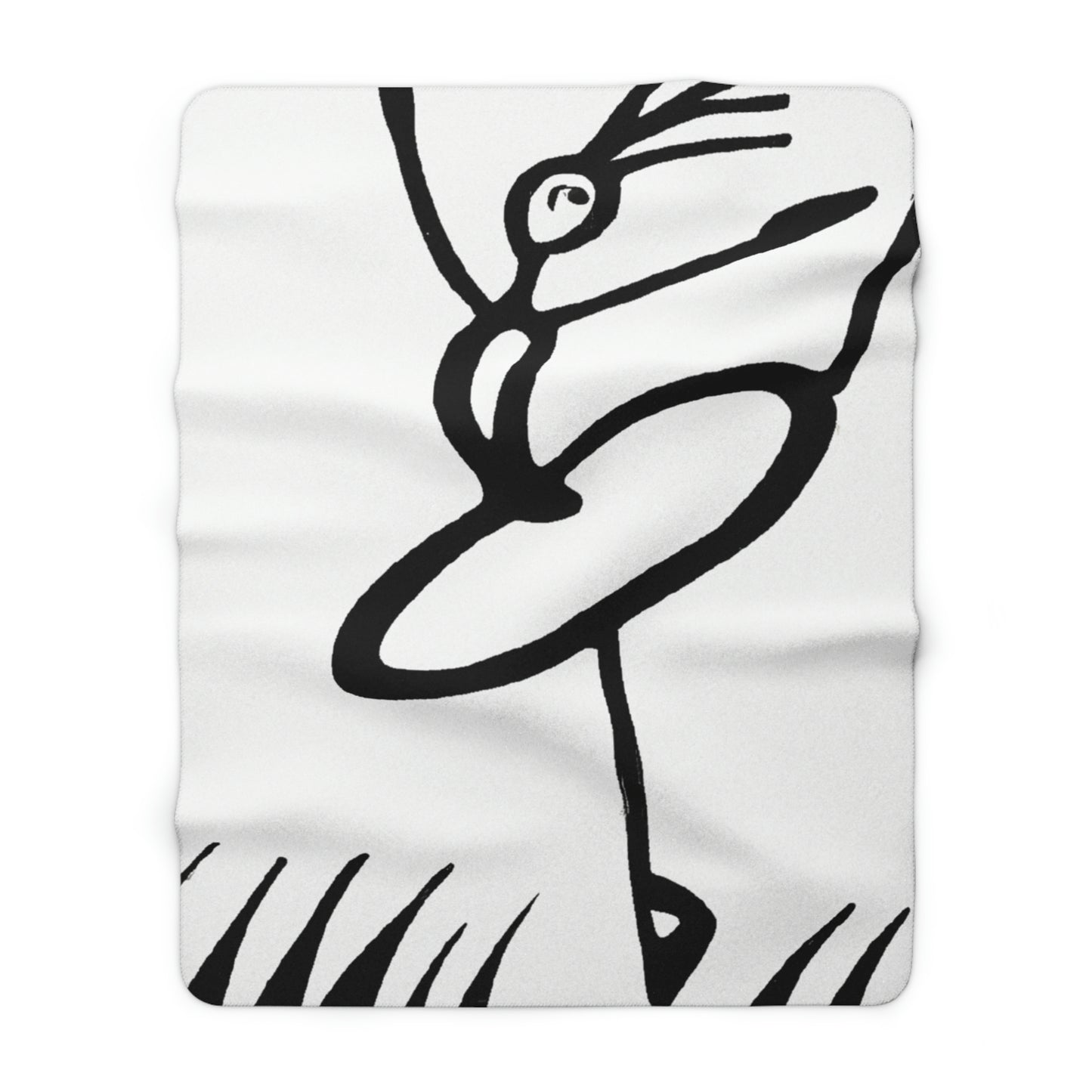 "Ballet on a Blade: A Ballerina's Spin" - The Alien Sherpa Fleece Blanket