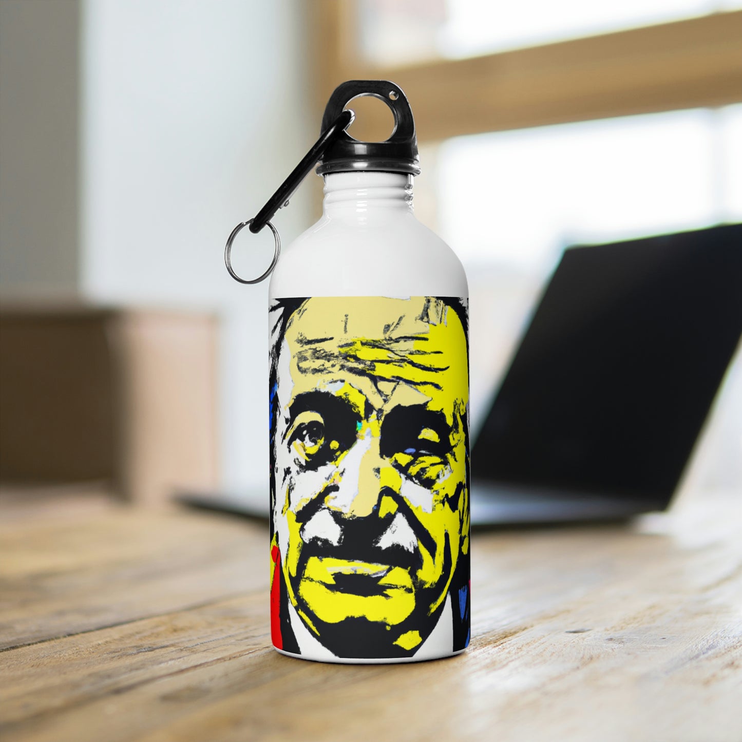 "Albert Einstein: un retrato de arte pop" - El alienígena Botella de agua de acero inoxidable