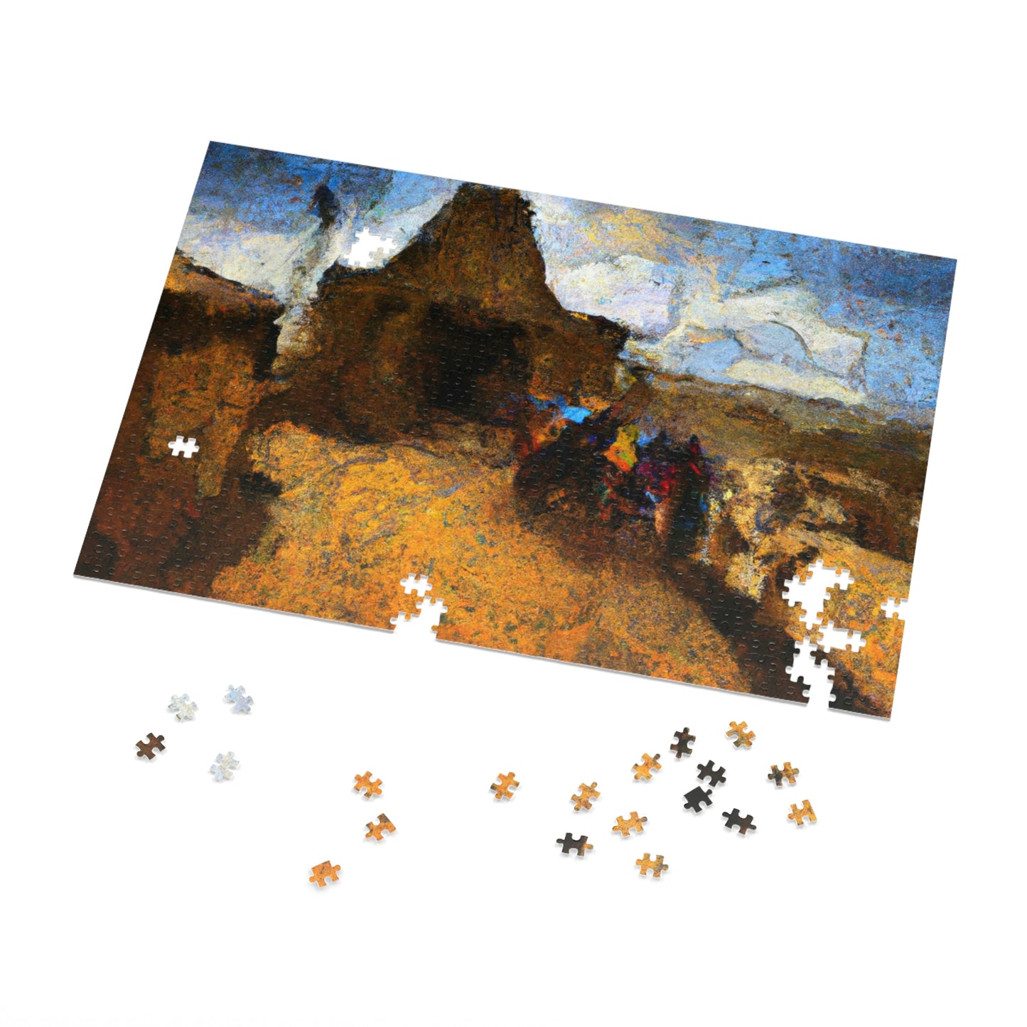 "Dusty Pilgrims at the Forgotten Shrine" - The Alien Jigsaw Puzzle