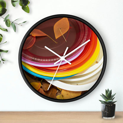 "Platos de esplendor de otoño" - El reloj de pared alienígena