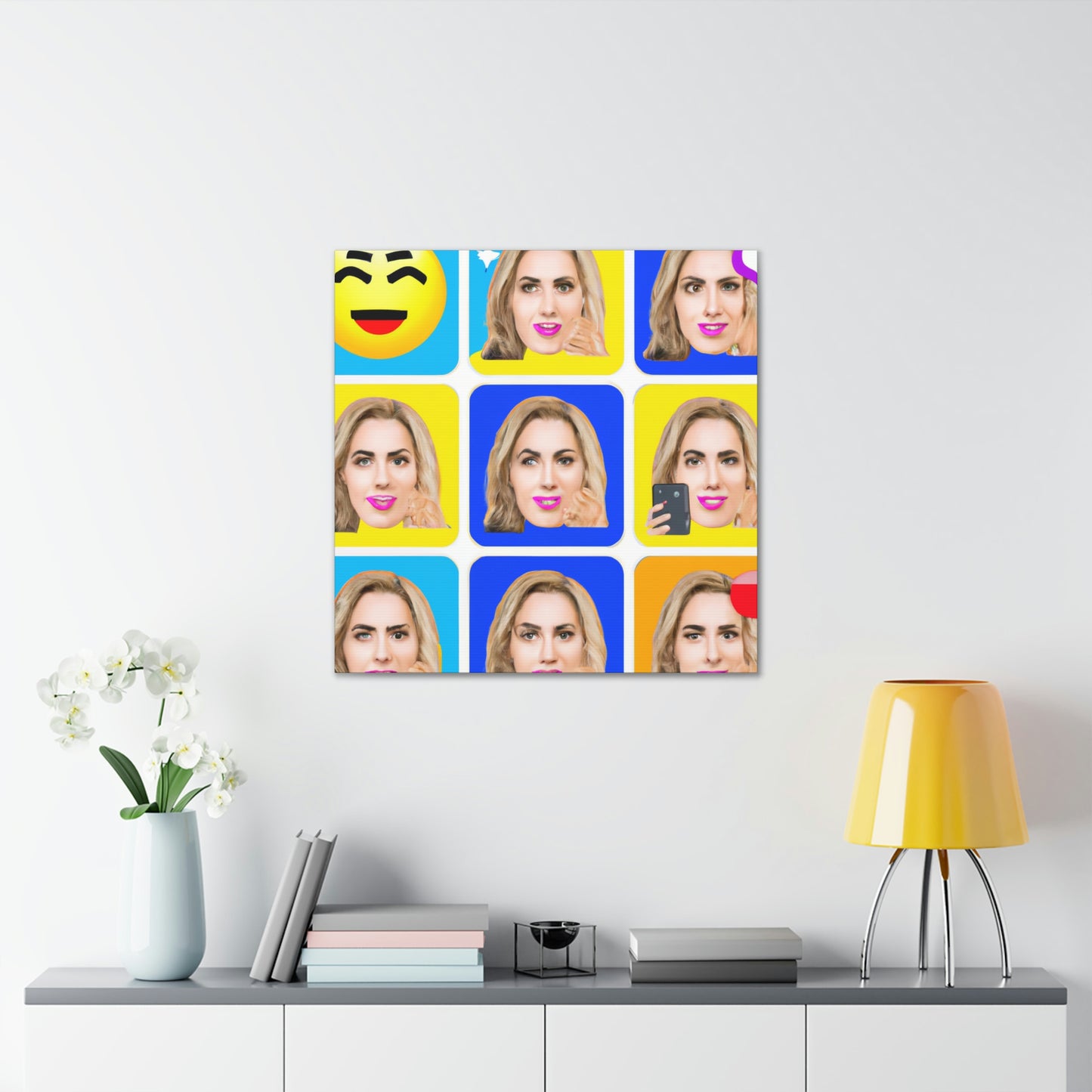 "Emoji-zing a una celebridad: un retrato de arte pop" - The Alien Canva