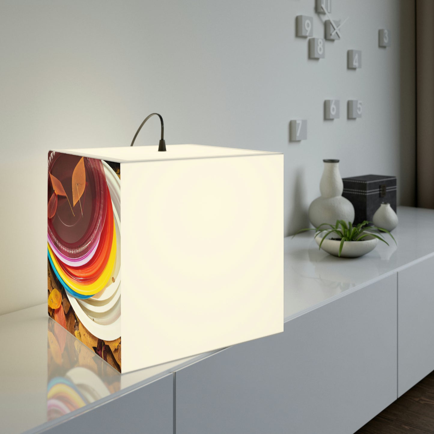 "Autumn Splendor Plates" - The Alien Light Cube Lamp