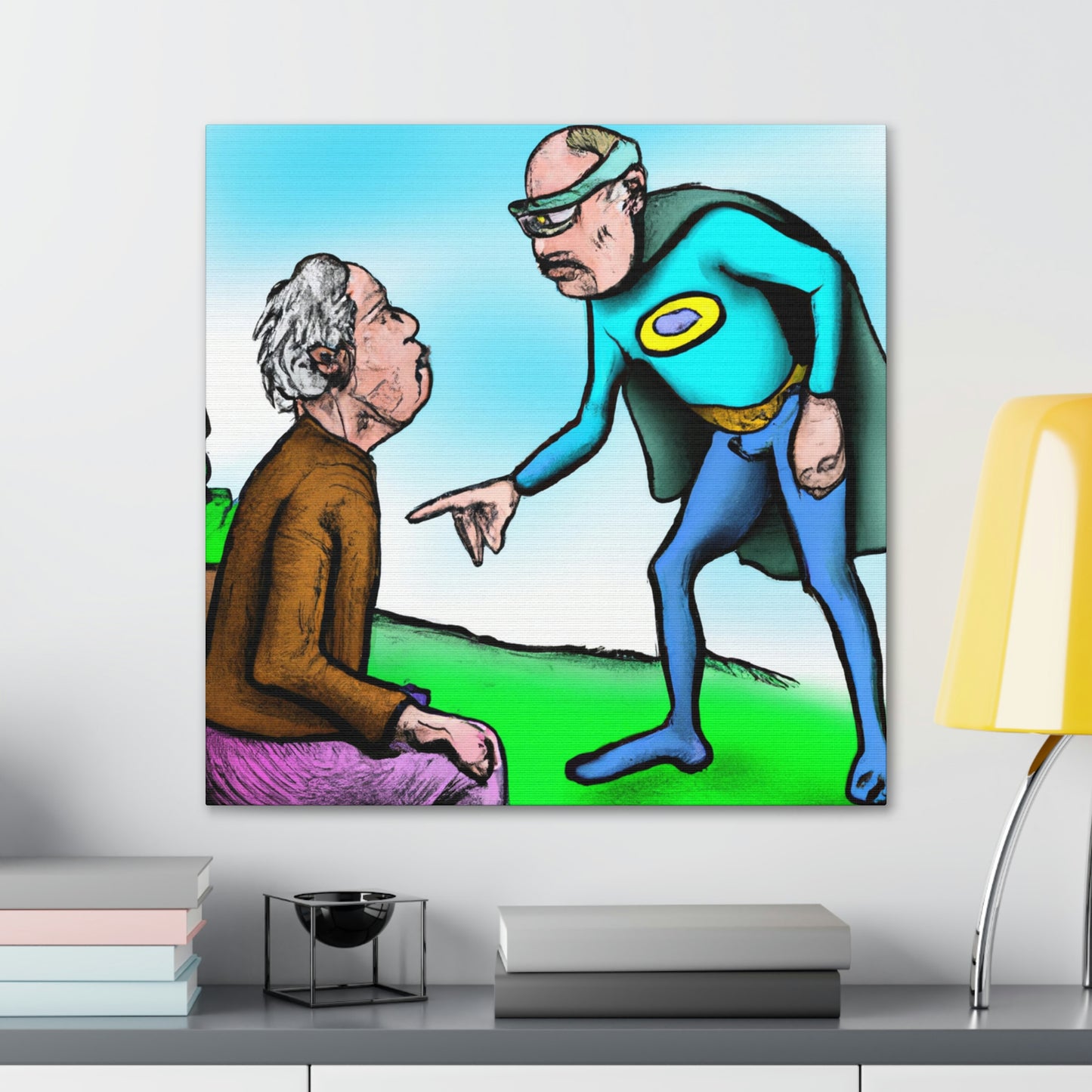 The Mysterious Stranger and the Retired Superhero - The Alien Canva