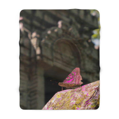 "The Forgotten Temple of the Purple Butterfly" - The Alien Sherpa Fleece Blanket