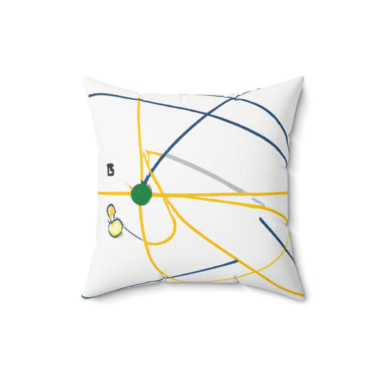 "Exploring the Dynamic Topology: Artful Visualization of a Network Structure." - The Alien Square Pillow