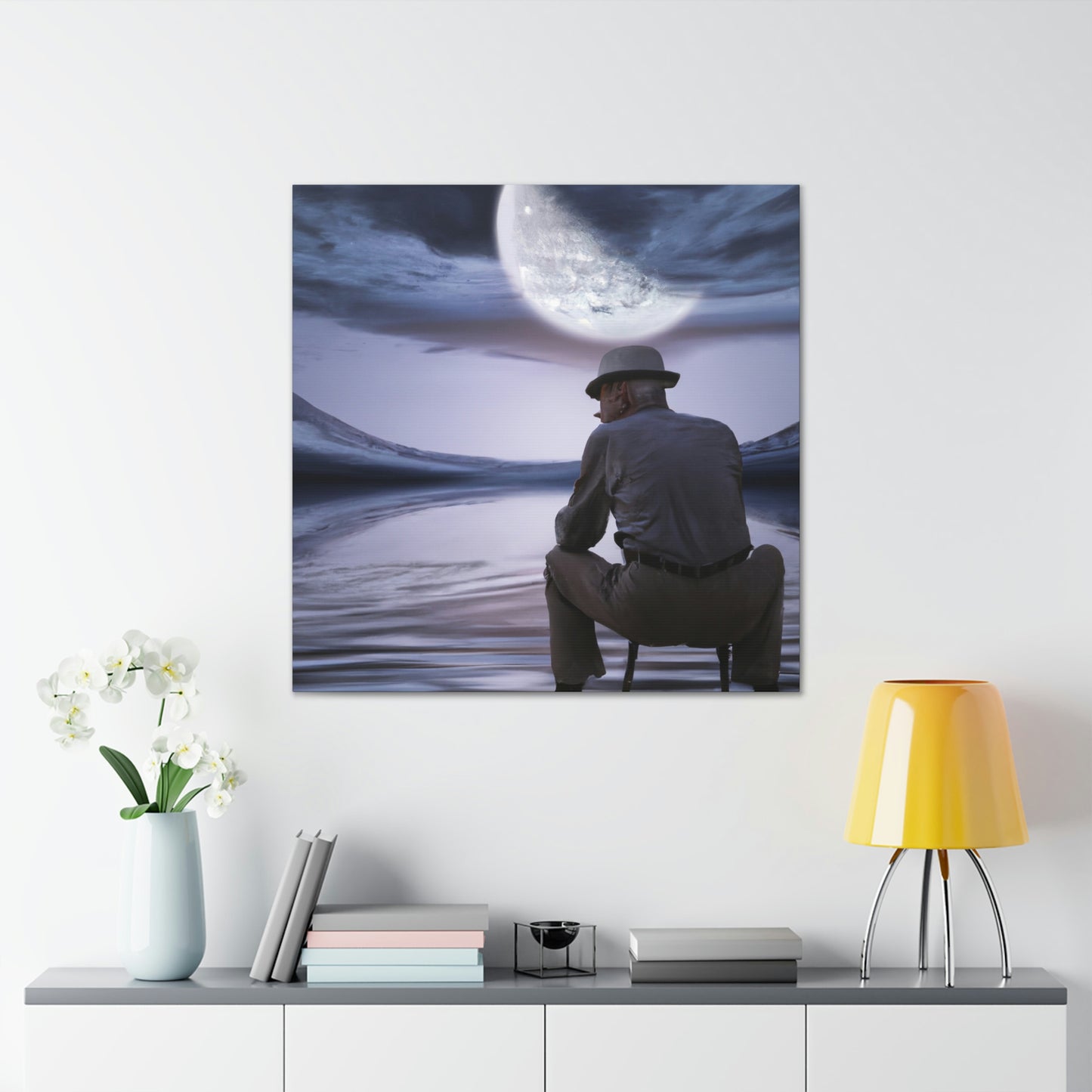 Moonlight Reflections on a Quiet Lake - The Alien Canva