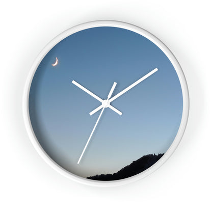 The Crescent Moon in Winter's Shadow - The Alien Wall Clock