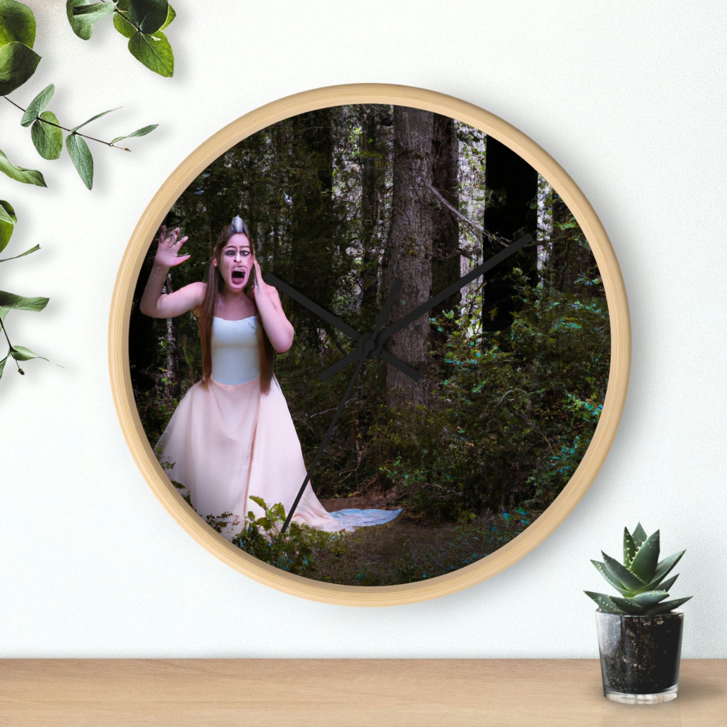 Lost Princess and the Dense Forest Tiara - The Alien Wall Clock