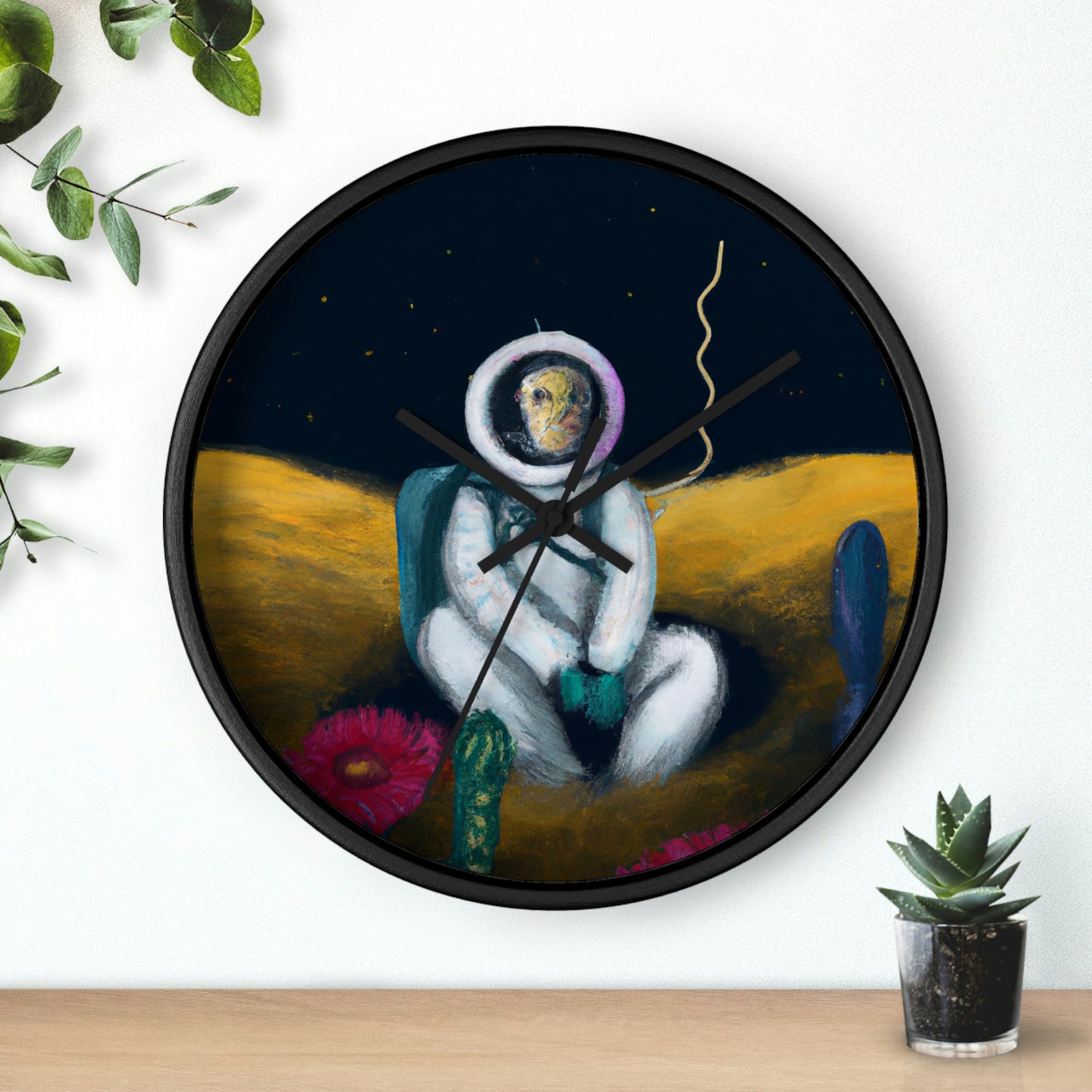 "Alone in the Dark: A Solitary Astronaut's Survival" - The Alien Wall Clock