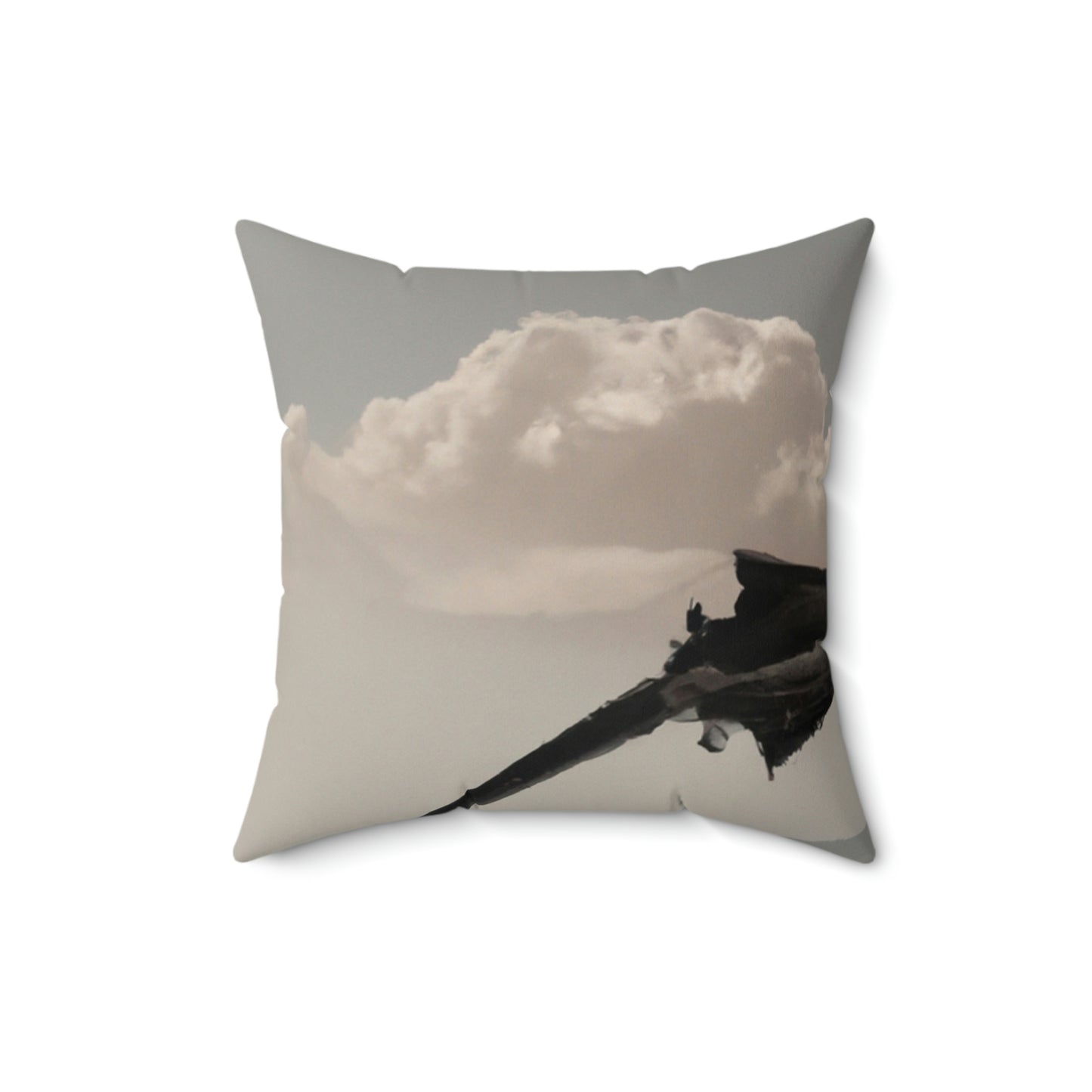 "A Warrior's Last Stand: The Battle Against the Metal Dragon" - Das Alien Square Pillow