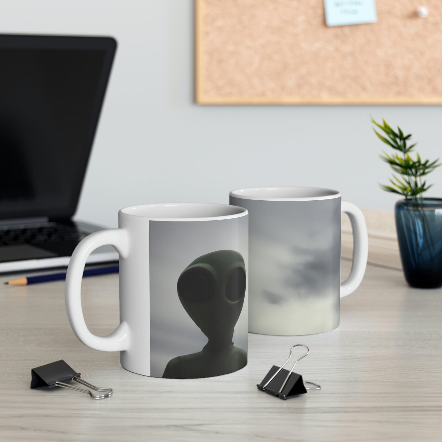 "Adrift in the Universe" - The Alien Ceramic Mug 11 oz