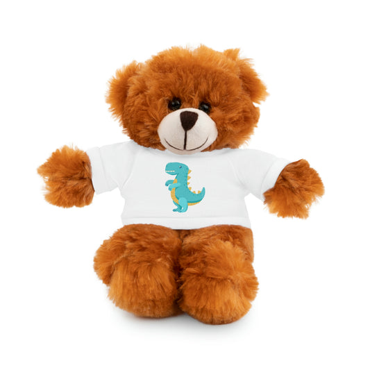 The Alien Stuffed Bear, Bunny, Jaguar, Lion, Panda or Sheep with T-Shirt Dinosaur