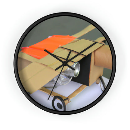 "Building a Better Flyer: Crafting a Recycled Flying Machine" - Die Alien-Wanduhr