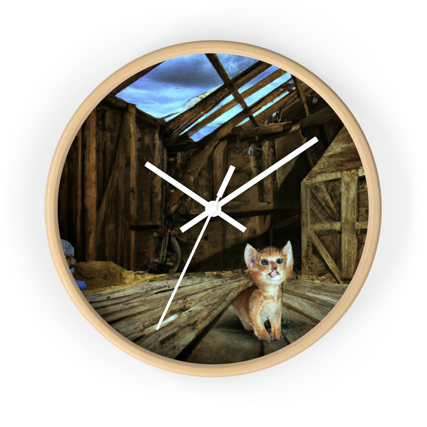 "Kitten in the Barn: A Lost Tale of Love and Courage" - Die Alien-Wanduhr