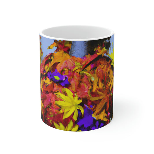 "Autumn Scarecrow Blues" - The Alien Ceramic Mug 11 oz