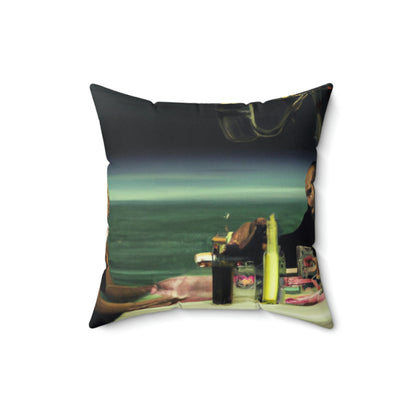 "A Beacon of Romance: An Intimate Candlelit Dinner in a Forgotten Lighthouse" - The Alien Square Pillow