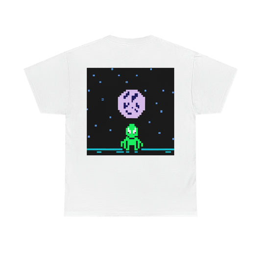 "Testigo solitario del cielo nocturno" - La camiseta alienígena Pixel Art