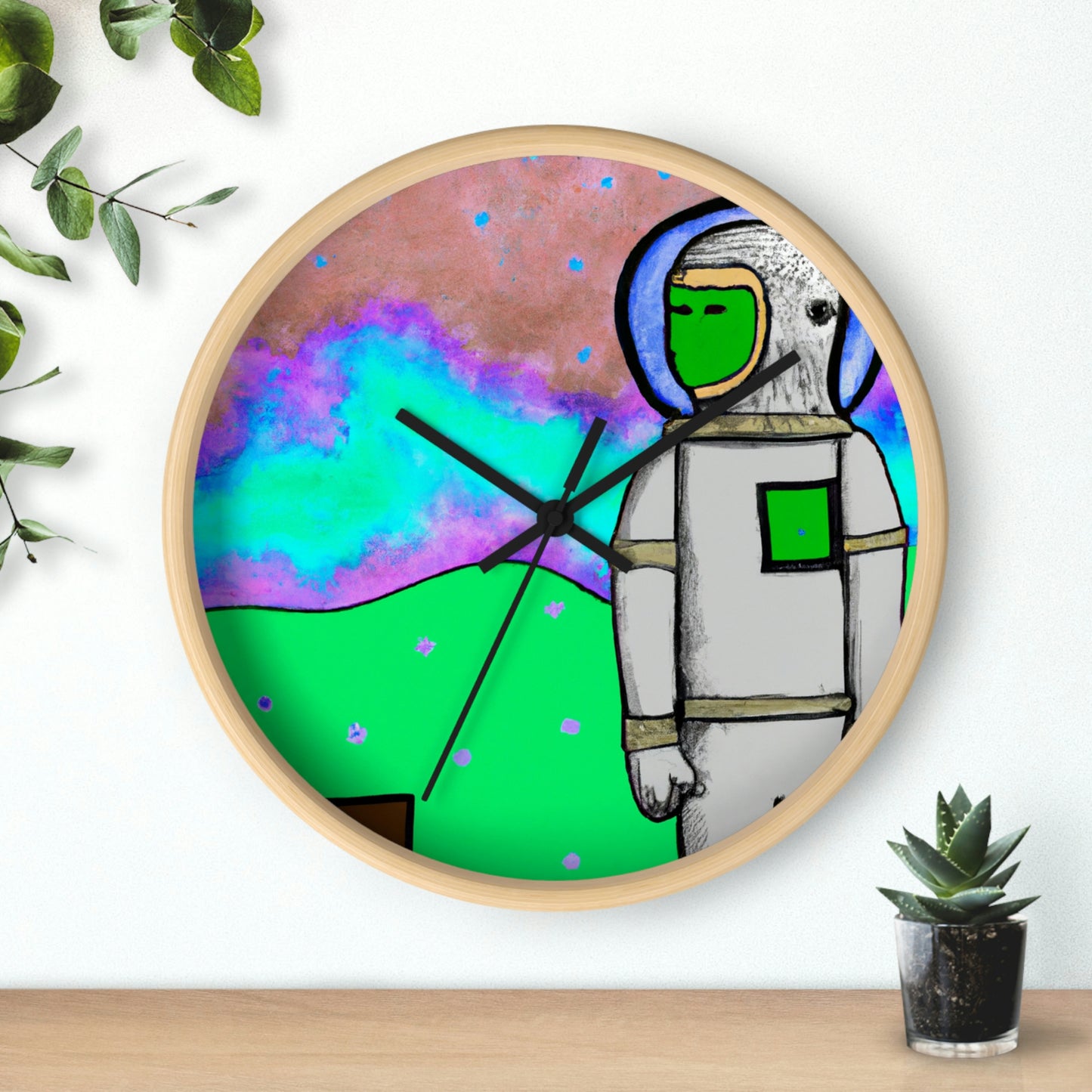 "Alone in the Alien Sky" - The Alien Wall Clock