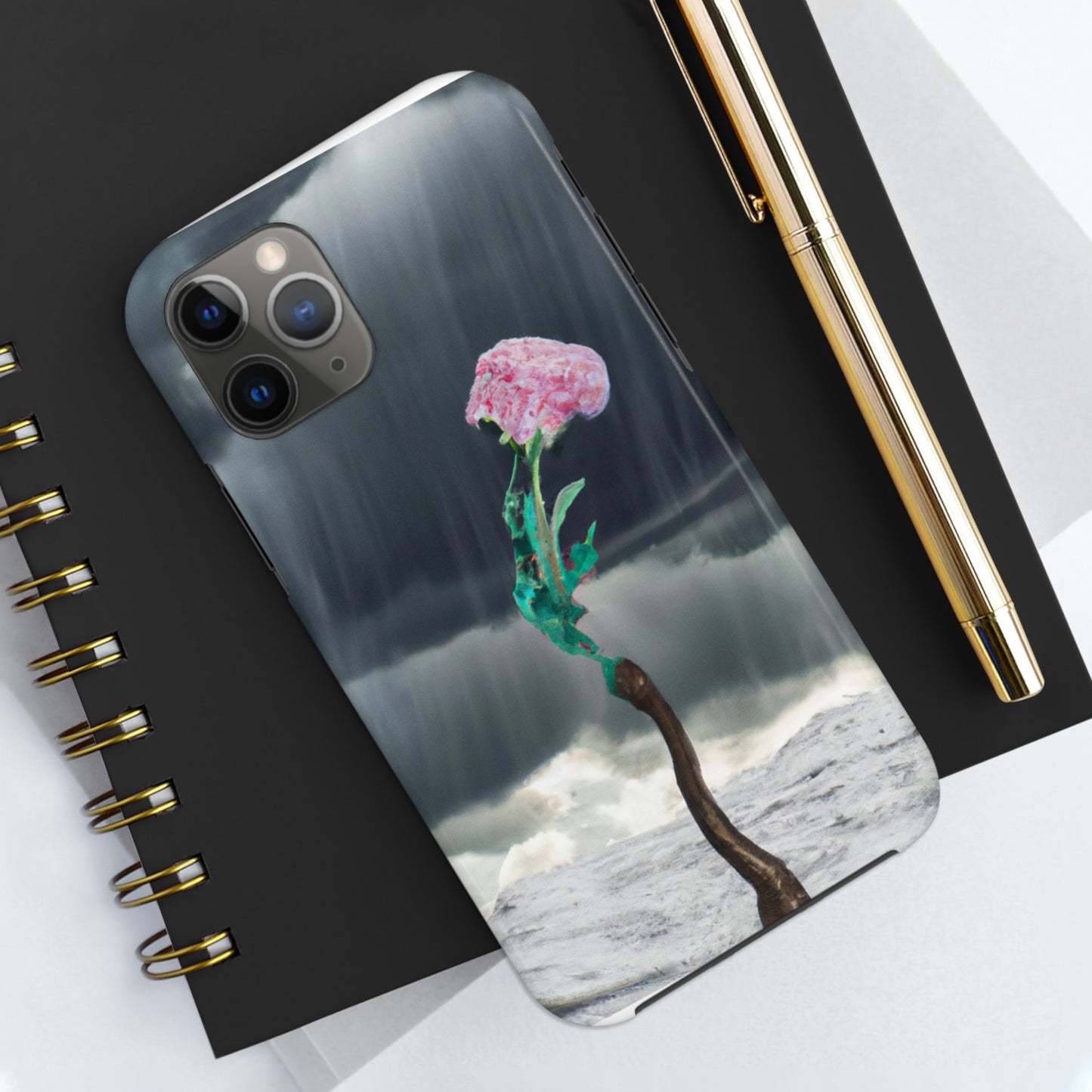 "Aight Against the Storm: La historia de una flor solitaria" - The Alien Tough Phone Cases