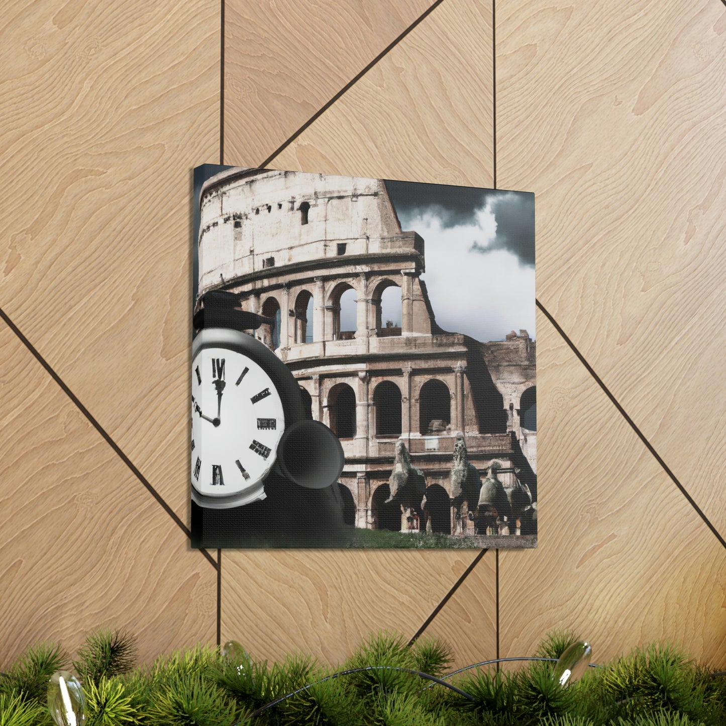 "Chronos's Chaos: The Time Machine Mishap in Ancient Rome" - The Alien Canva