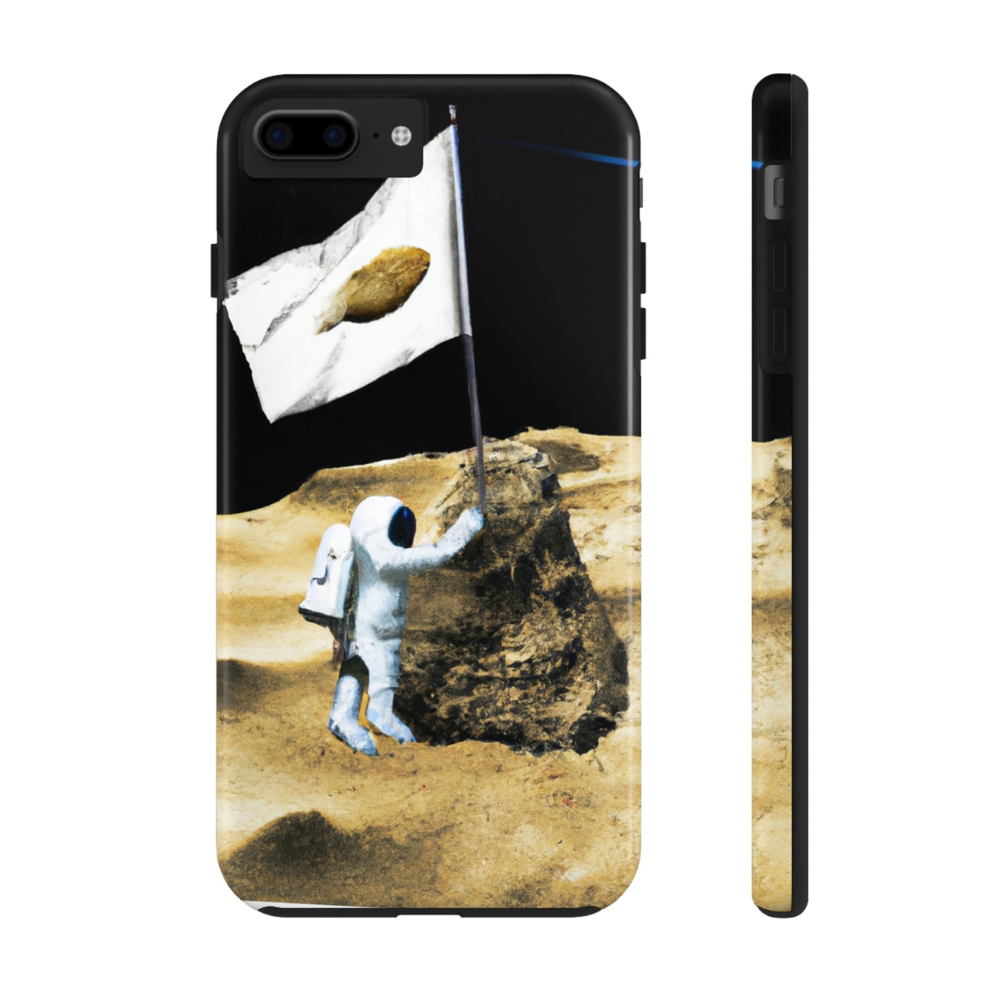 "Claiming Space: Das Pflanzen der Asteroidenflagge des Astronauten" - Die Alien Tough Phone Cases