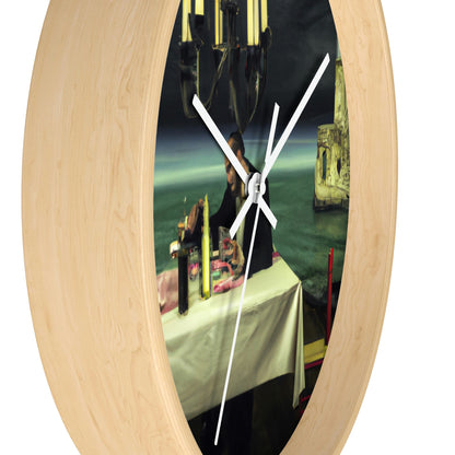 "A Beacon of Romance: An Intimate Candlelit Dinner in a Forgotten Lighthouse" - The Alien Wall Clock